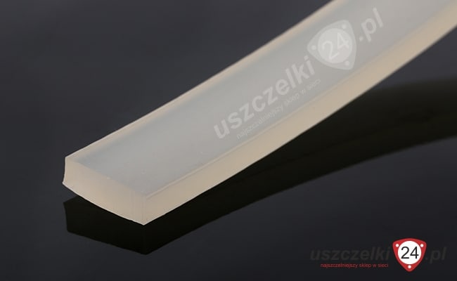 Taśma silikonowa  10x12 mm transparentny, lita 023102