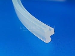 Uszczelka silikonowa transparentna, wciskana, typ T,  023183