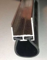 Aluminiowy profil dolny i górny bramy garażowej 20 mm, L-252 cm, 57-585