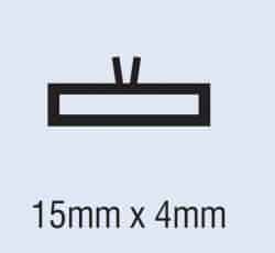 Uszczelka pęczniejąco-dymoszczelna Halspan z podwójną wypustką 15x4mm, 88-236