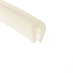 Uszczelka krawędziowa 3-4 mm, zaciskowa silikon mleczny transparent, 023803