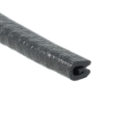 Uszczelka, osłona krawędzi 1-2mm, zaciskowa czarna PVC 54-002