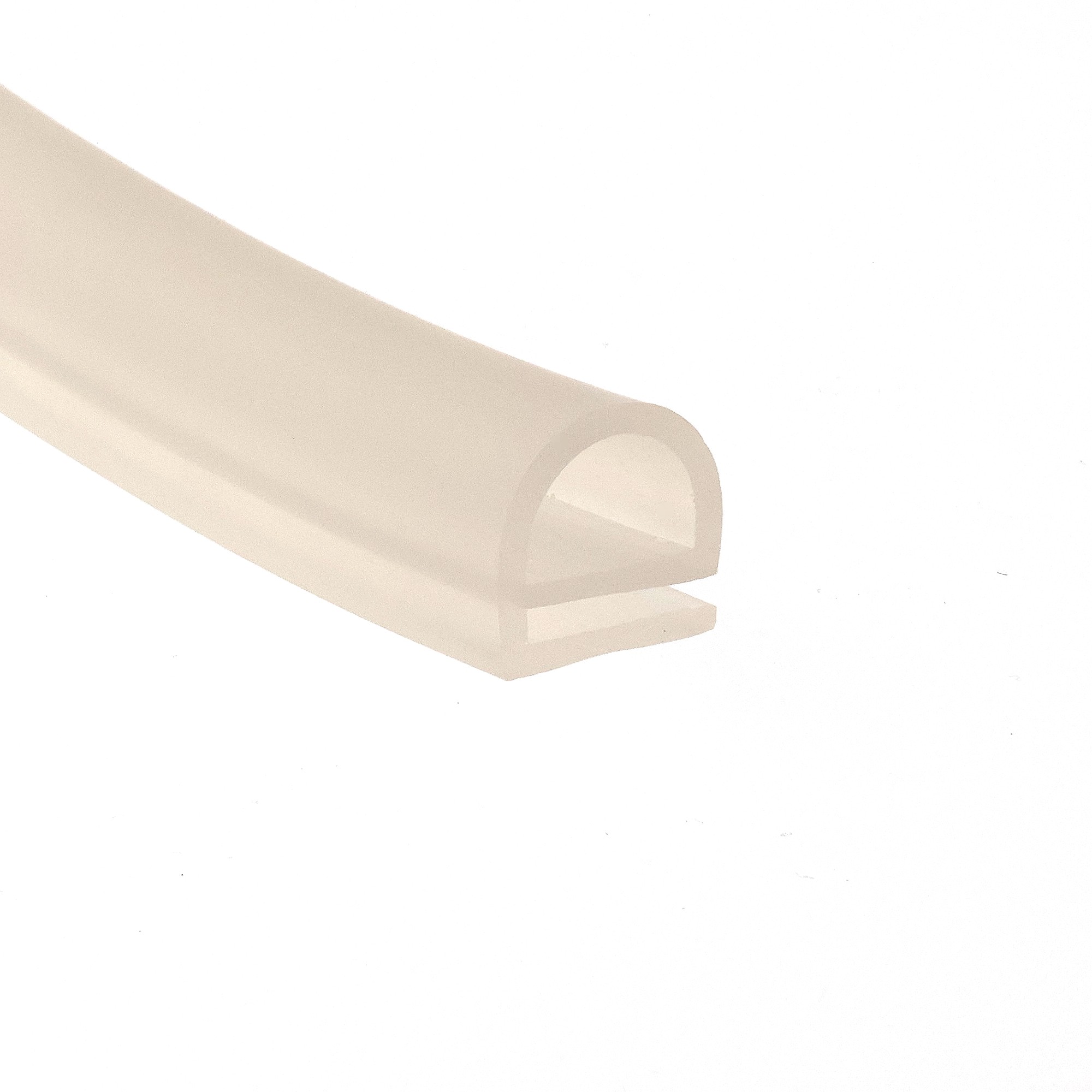 Uszczelka silikonowa typ "e", mleczny transparent 3x16x19 mm, 023088