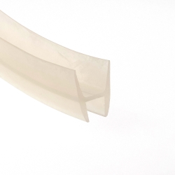 Uszczelka silikonowa mleczny transparent typ H, szyba 12 mm, 0991278
