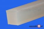 Taśma silikonowa 10x10 mm mleczny transparent lity silikon, 40 Sha, 023151-7