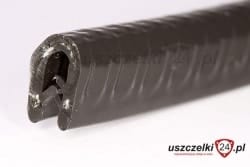 Uszczelka krawędziowa 1-4 mm, zaciskowa, czarny silikon 040476