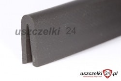 Gumowa osłona EPDM na krawędź 1 mm, czarna 012670
