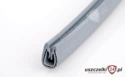 Uszczelka, osłona krawędzi, zaciskowa szara PVC 78-012