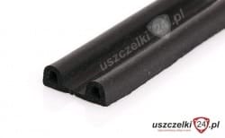 Uszczelka samoprzylepna czarna typ P 9,5x5,5mm 12-501-02