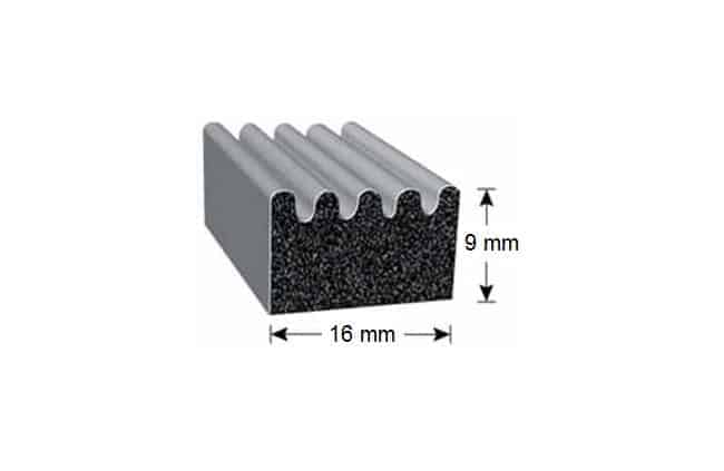 Uszczelka EPDM komórkowe 9x16 mm z taśmą klejącą producent 3M, 07939