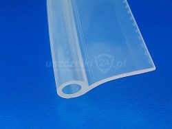 Profil silikonowy typ P,  fi 10 mm mleczny transparent, 023046
