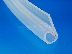  Profil silikonowy typ P,  fi 14,5 mm mleczny transparent, 023939