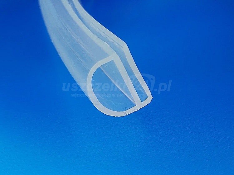 Uszczelka silikonowa drzwi chłodni 3x19x20 mm typ E transparentna, 099040
