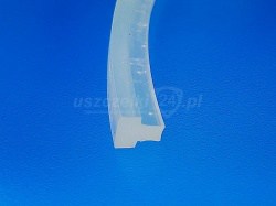 Uszczelka silikonowa mleczny transparent 10x10x5 mm, wciskana, typ T,  023185