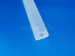 Uszczelka silkonowa typ D 11,5 x9 mm, mleczny transparent 023761