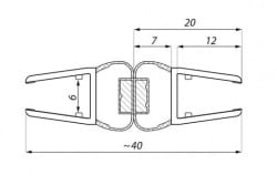 Uszczelka kabiny prysznicowej 6-8 mm z magnesem, 015693