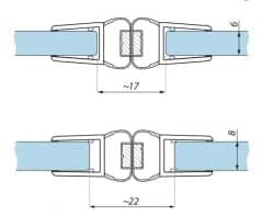 Uszczelka kabiny prysznicowej 6-8 mm z magnesem, 015693