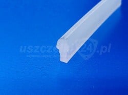 Uszczelka silikonowa typ T 10x5x3 mm transparentna 60Sha, 099049