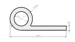 Uszczelka silikonowa transparent typ P 9x26x2 mm 60+/-5°ShoreA, 0625092
