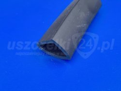 Uszczelka krawędziowa 20 mm czarne elastyczne PVC, 12-315-17