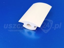 Uszczelka typ T wsuwana, białe PVC 15x10x24 mm, 18-238