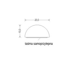 Taśma silikon spieniony techniczy 10x20mm typ D z klejem, 0629361