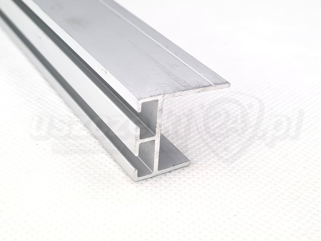 Aluminiowy profil dolny i górny bramy garażowej 20 mm, L-252 cm, 57-585