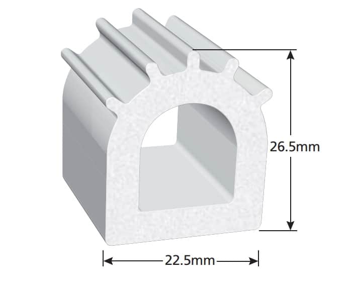 Uszczelka białe EPDM komórkowe 22x26 mm z taśmą klejącą producent 3M, 07941-B05
