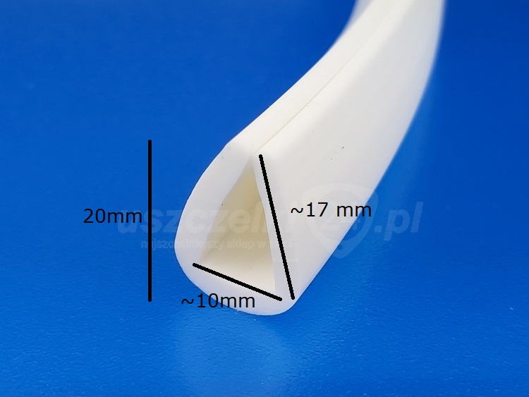 Uszczelka PVC krawędziowa 10 mm biała, 12-378-KT