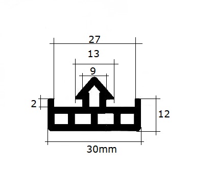 Profil gumowy do stojaków i palet, 18-5412