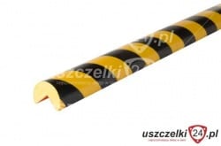 Profil ochronny PU żółto-czarny z klejem, odbój 013013