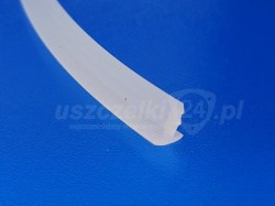 Profil T z elastycznego PVC, wciskany, transparentny 12-984