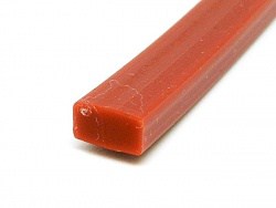 Taśma silikonowa 17x18 mm lity silikon, czerwony, termiczna 023022