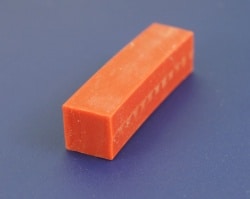 Taśma silikonowa czerwona 10x10 mm lity silikon, 0230409C