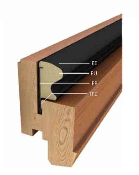 Uszczelka drzwi wewnętrznych drewnianych czarna QLON, 0141510