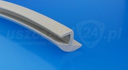 Uszczelka elastyczne PVC typ H 8 mm, szara, 18-1223