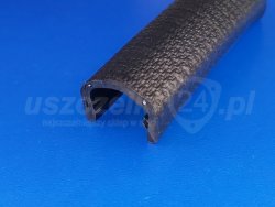 Uszczelka, osłona krawędzi, zaciskowa czarne PVC, 085781