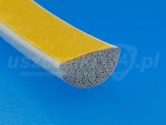 Uszczelka pianka EPDM z klejem, kopułka 7,5x15mm szara, 0626681