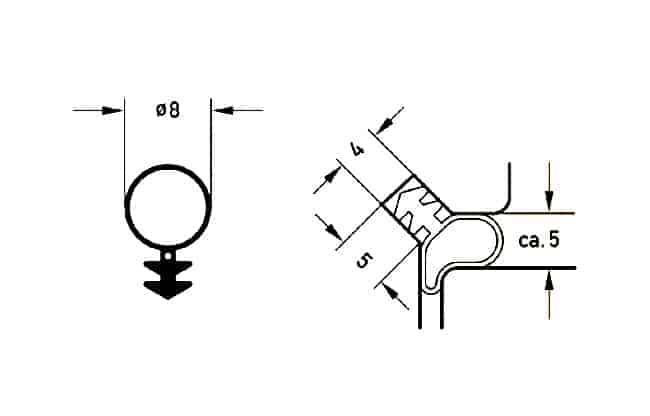 Uszczelka renowacyjna fi 8 mm brąz rustykalny, 09-778-02