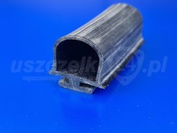 Uszczelka silikonowa chłodni, typ D, wciskana czarna, 0991534