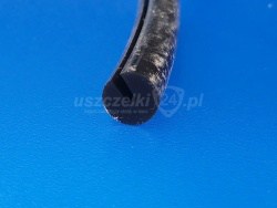 Uszczelka silikonowa czarna na krawędź 2 mm, lita miękka  023712