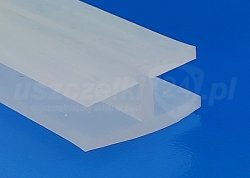 Uszczelka silikonowa transparentna typ H, 6 mm, 023142