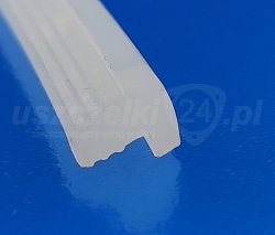 Uszczelka silikonowa transparentna 6x5x2 mm, wciskana, typ T do zgrzewarek, 09921420