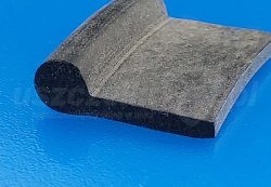 Uszczelka silikonowa typ P czarna 8x15mm, 32-815