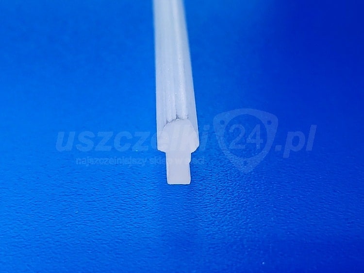 Uszczelka silikonowa typ T 5x10x3 mm transparentna 60Sha, 099049
