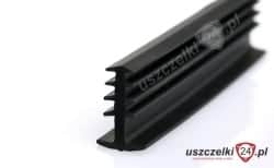 Uszczelka typ T 11,5x14,5mm czarne PVC, 026493